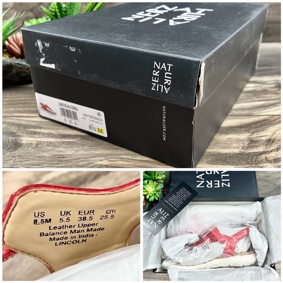 NIB Naturalizer Lincoln Leather Comfort Platform Thong Sandal Coral - Picture 12 of 12